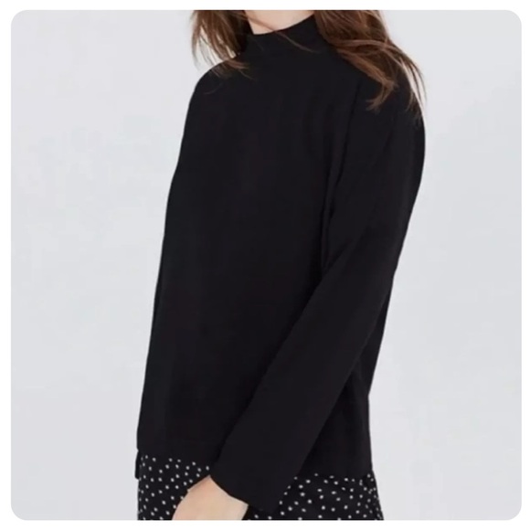 Madewell Mock Neck Blouse - Picture 2 of 11